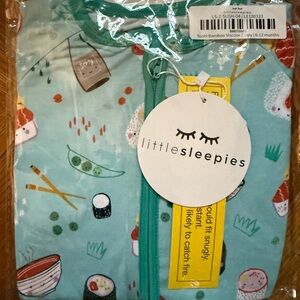 NWT Little Sleepies Sushi Teal Footie 6-12 mos